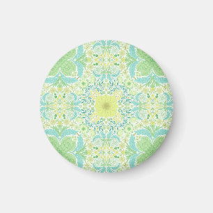 Floral tiles in violet and cotton candy pink magnet