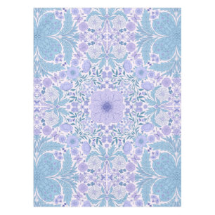 Floral tiles in violet and cotton candy pink tablecloth