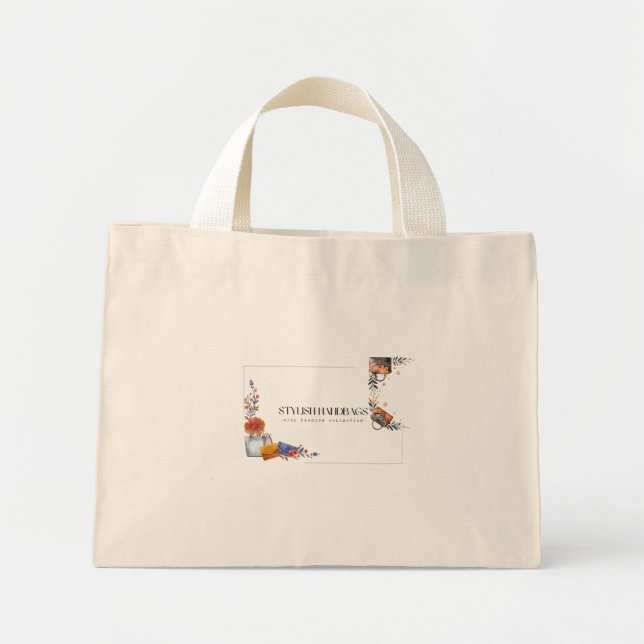 Floral Tiny Tote Bag for Women  (Front)