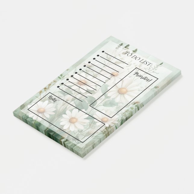 Floral To-Do List Post-it Notes (Angled)