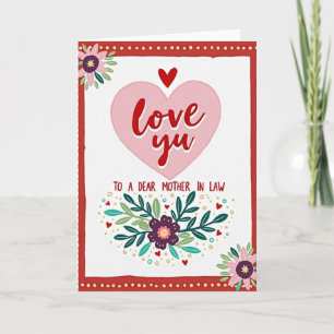Floral To Mother In Law Card