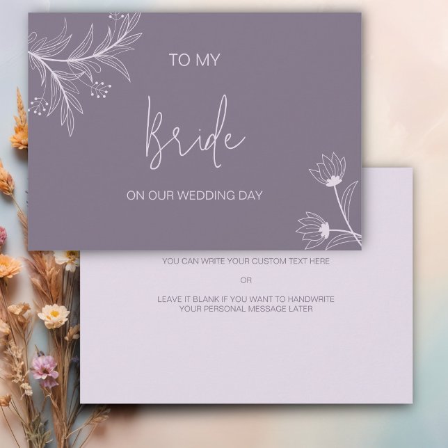  Floral To my Bride on Our Wedding Day card (Creator Uploaded)