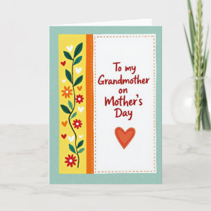 Floral To My Grandmother Card
