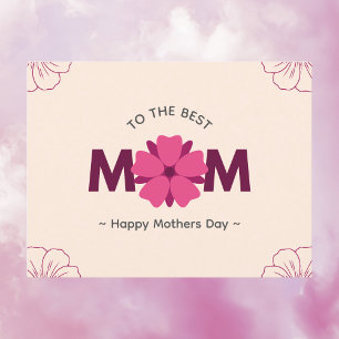 Floral To The Best Mum Mother's Day Holiday Postcard