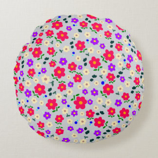 floral tons rosa round cushion