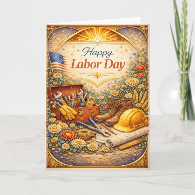 Floral Tools Happy Labor Day Card (Front)