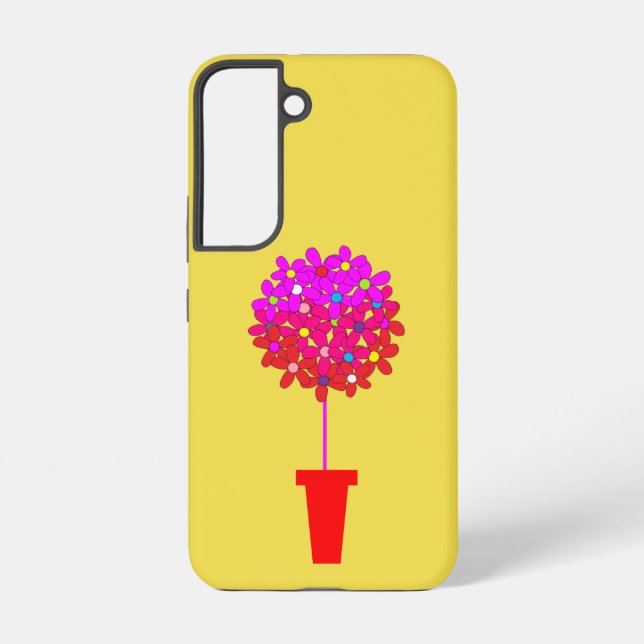 Floral Topiary Samsung Galaxy S22 Case (Back)