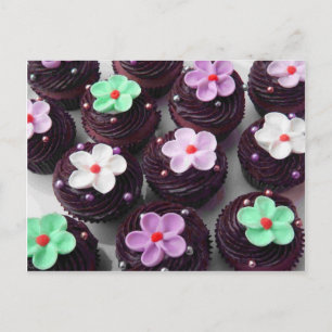 Floral topped Cupcakes Postcard