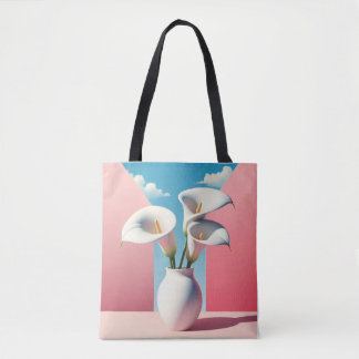 Floral Tote Bag- Cute Flower Pot Design. Bag