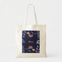 Floral Tote Bag - personalised