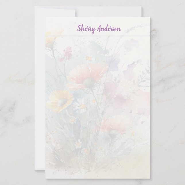 Floral Transparent Stationary Stationery (Front)
