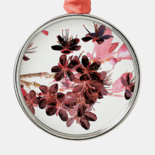 Floral Tree Branch Metal Ornament
