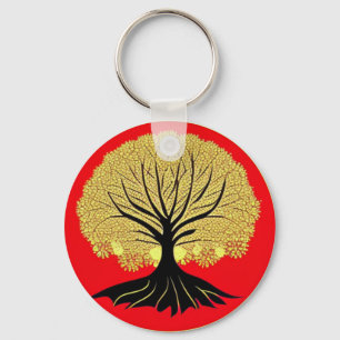 Floral Tree of Life Key Ring