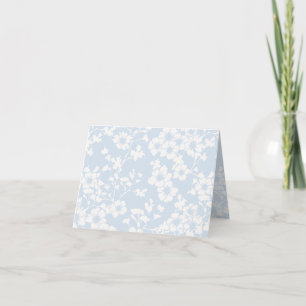 Floral Trellis - Powder Blue Thank You Card