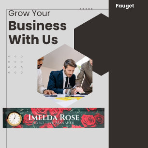  Floral Trend Red Roses Executive Manager  Nameplate