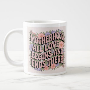 Floral Tribute: Motherhood Appreciation Ceramic Large Coffee Mug