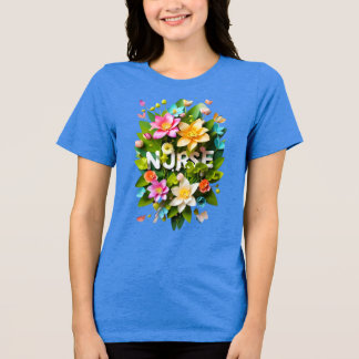 Floral Tribute to Nurses Tri-Blend Shirt