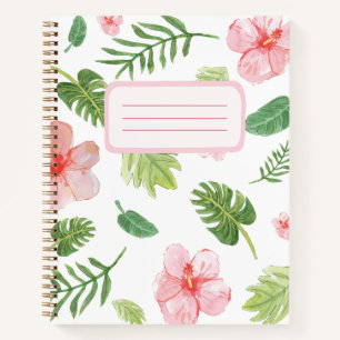 Floral Tropical Hibiscus Notebook