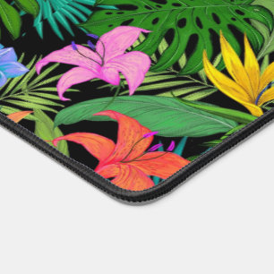 Floral Tropical Leaf Colorful Desk Mat