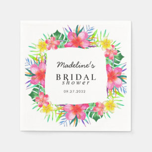 Floral Tropical Paradise Bridal Shower Napkin