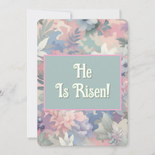 Floral/Tropical spring/easter pastel Holiday Card