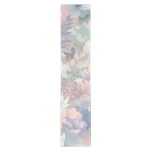 Floral/Tropical spring/easter pastel Short Table Runner