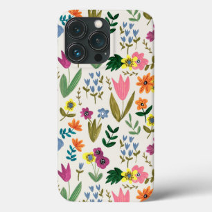 Floral tulips all-over print iPhone 13 pro case