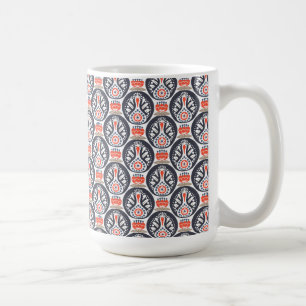 Floral Turkey Folk Art Pattern Coffee Mug