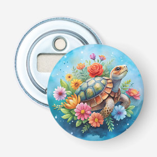 Floral Turtle Bottle Opener