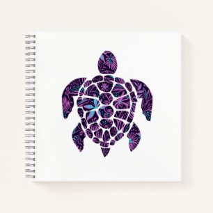 Floral Turtle   Notebook