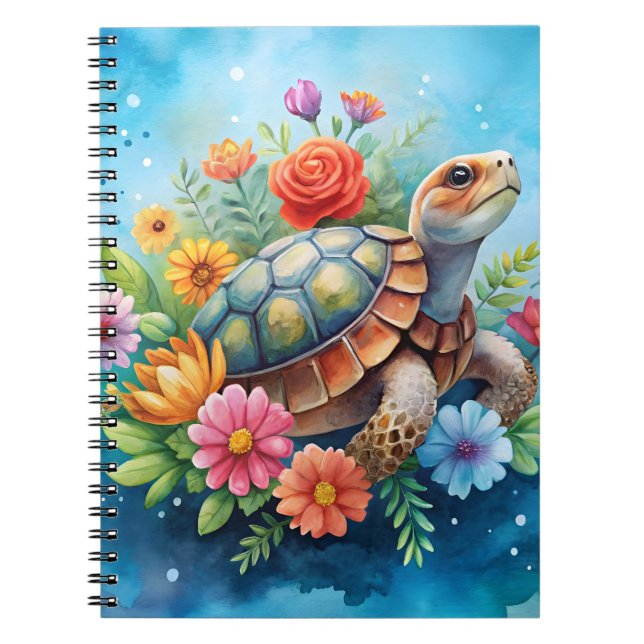 Floral Turtle Notebook (Front)