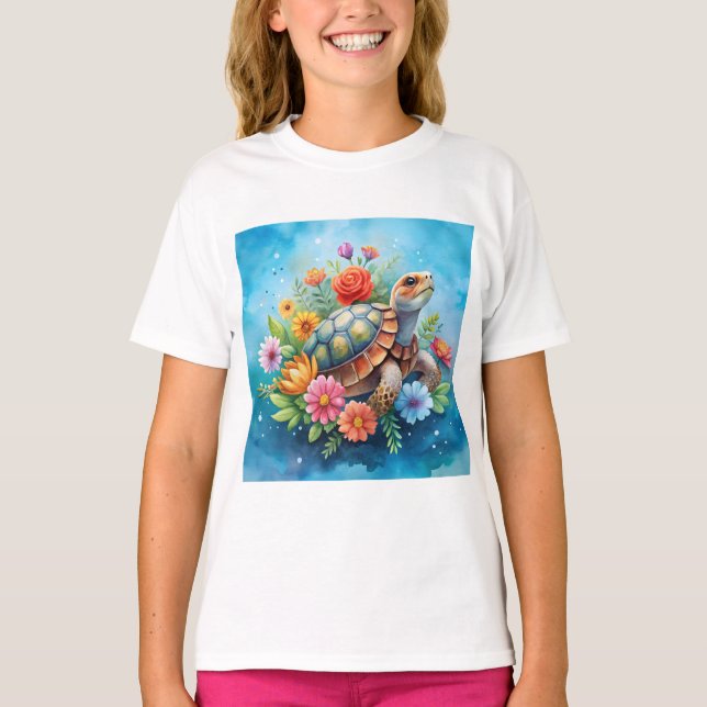 Floral Turtle T-Shirt (Front)