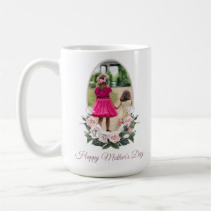 Floral TWO Photo Mother's Day Mug
