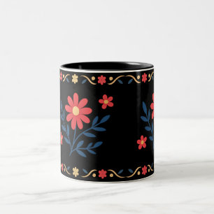 Floral Two-Tone Mug