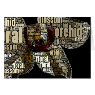 Floral Typography Collage On Black Template Inside