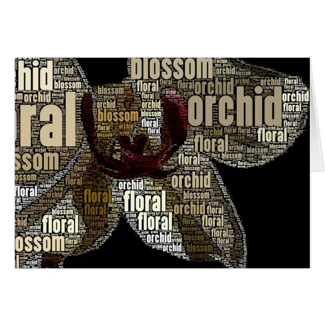 Floral Typography Collage On Black Template Inside (Front Horizontal)