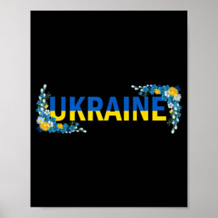 Floral Ukraine I Stand With Ukraine support Ukrai Poster