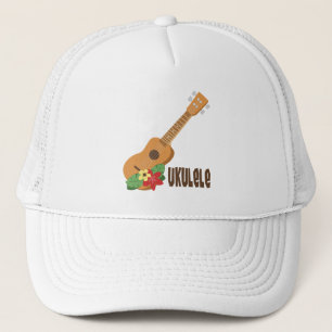 Floral Ukulele Trucker Hat