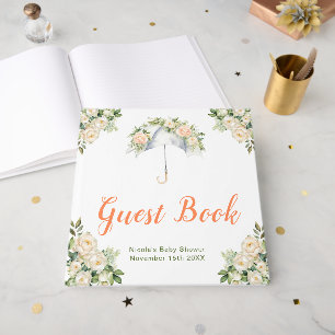 Floral Umbrella Baby Shower Guest Book