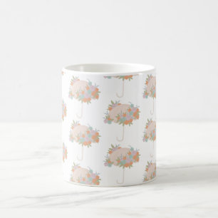 Floral Umbrella for Rainy Weather coffee cup