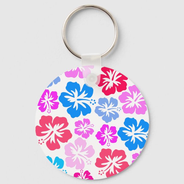 Floral und pink key ring (Front)