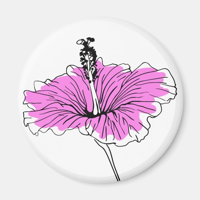 Floral und pink magnet (Front)