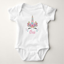 Floral Unicorn 1st Birthday Party Outfit