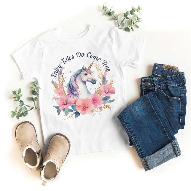Floral Unicorn Fairy Tale Baby T-Shirt (Creator Uploaded)
