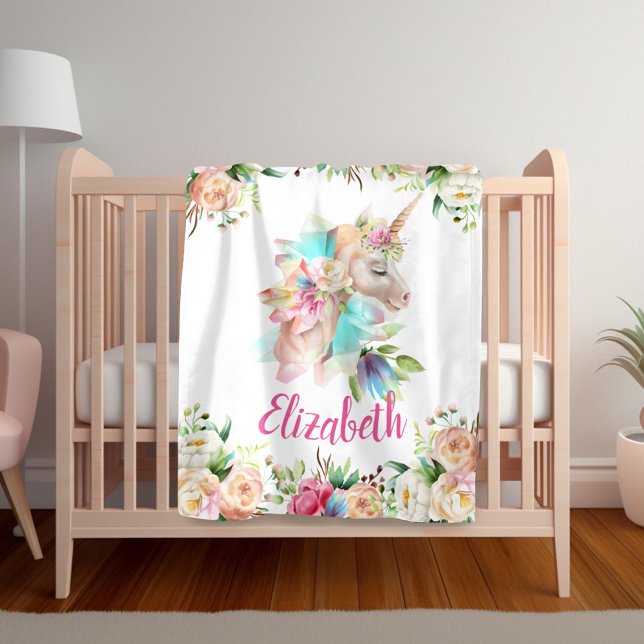 Floral Unicorn Girl's Blanket (Creator Uploaded)