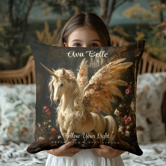 Floral Unicorn Wings in a Floral Woodland Fairy Cushion (Creator Uploaded)