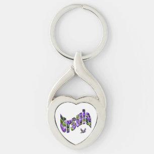 Floral Ursula Name, Key Ring