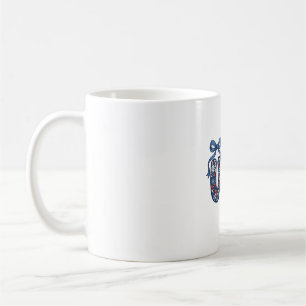 Floral USA Bow Patriotic Vector Design_1 Coffee Mug