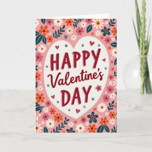Floral Valentine Day Card