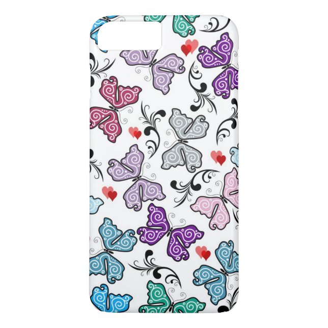 Floral Valentine Pattern Case-Mate iPhone Case (Back)